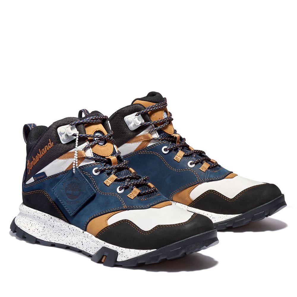 Bocanci De Drumeție Timberland Barbati Bleumarin - Garrison Trail Waterproof Mid - Romania - JGWEOZ9